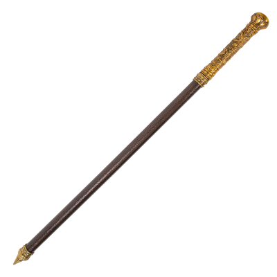 Chinese Kung Fu Themed Toy - Coiled Dragon Staff Sword & Tang Heng Dao Style Unsharpened Decorative Ornament