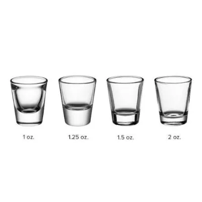 Classic Shot Glass, Plain Shot Glasses Perfect for Tequila and Whiskey, Reusable Measuring Shot Glass, Set of 6, 1.5 oz