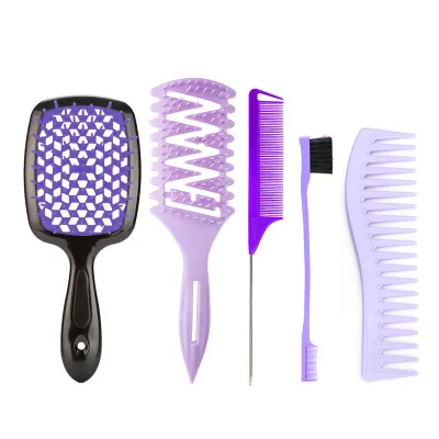 Wholesale Price Perforated Comb Hair Styling Set Specially Designed for Women's Styling