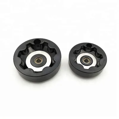 Hot Sale Black M8 Valve Aluminium Corrugated Handwheel
