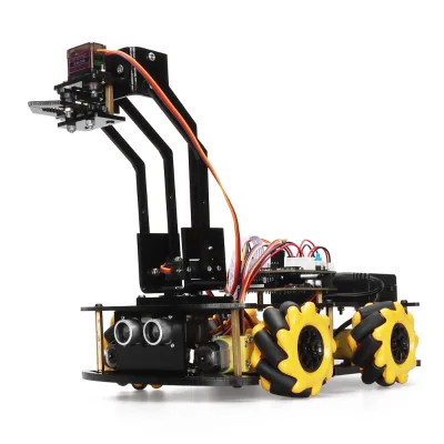 Compatible for R3 Remote Control McNamu Wheel Ultrasonic Obstacle Avoidance Tracking Robot Car Kit ABS/PA66 Material Low