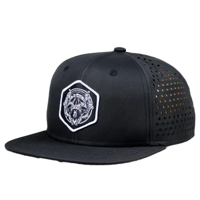 Factory Direct Sale Breathable Waterproof Laser Cut Hole Sport Snapback Hat Perforated Hat Blank Baseball Caps