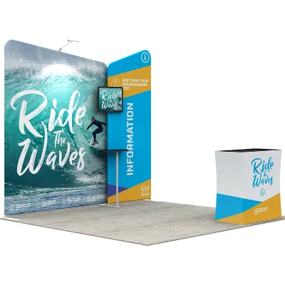 10x10 Custom Graphic Design Pop up Fabric Booth for Event Promotion