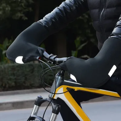Unisex Neoprene Bicycle Handlebar Muffs Winter Cycling Racing Gloves Waterproof Warm Features Protective Print Outdoor Sports