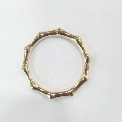 Rustproof Gold Bamboo Shape Bikini Connector Metal Silver Plated Bikini O Ring Buckle for Underwear Swimwear Hardware  Accessory