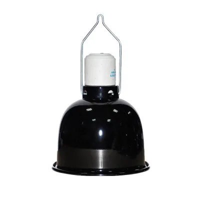 Black Reptile Clamp Lamp 5.5 Inch Deep Dome Pet Heating Light with Hanger