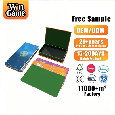 Professional Card Game Manufacturer Wholesale Production Custom Game Card Printing with Magnetic Closure Flip Top Box