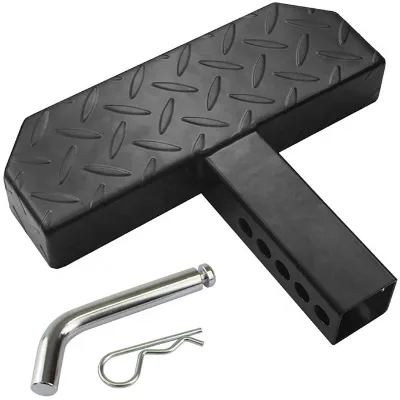 Heavy Duty Truck SUV Hitch Step Textured Black Towing Bumper Guard Hitch Steps Fits 2INCH Receivers Weight Capacity 220 LBS