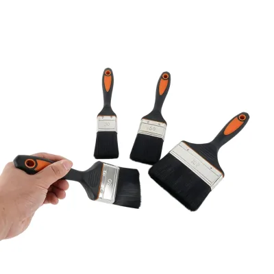 Industrial DIY Paint Brush Double Color Rubber Handle OEM Customizable PET Bristles Factory Price China