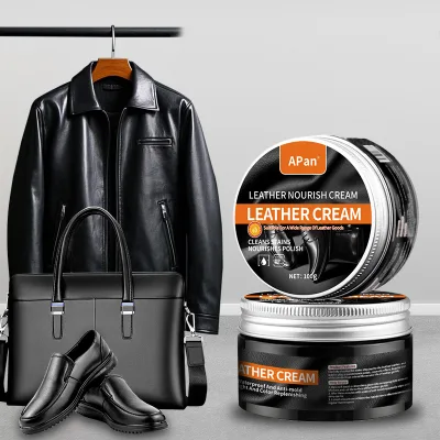 Water-based Shoe Polish Paste Carnauba Wax Cream With Mild Ingredients All Colors Soft Buffs