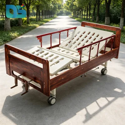 Central Brake System Large PP Guardrails Heavy Metal Handles Sturdy Robust Strong Secure Stable Practical Elderly Emergency Bed