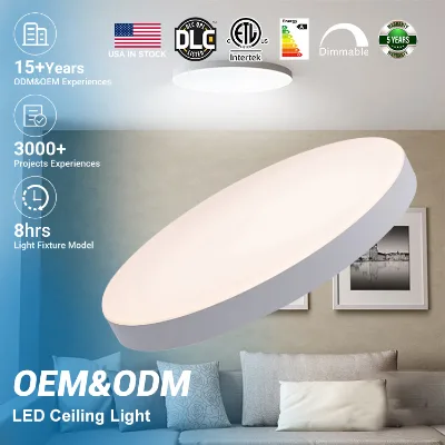 Round Surface Mounted Minimalist Design Office School 30w 45w 60w LED Ceiling Light