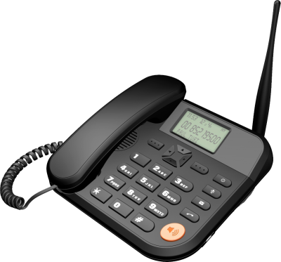 Dual-Sim Cordless Phone with FM Recording 2G GSM Wireless Telephone Card Supports Multiple Countries for Business or Home Use