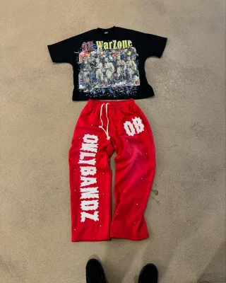 Custom Print logo Stacked Sets Sweat Suits Men's Sets Two Pieces Flare Pants Sets Tshirts Tracksuits Sweatsuit for Men