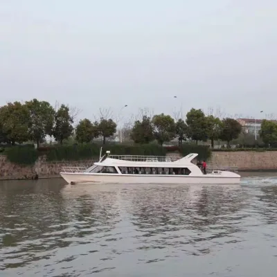 China Fiberglass 22m 70 Persons Used Ferry Boat With Inboard Cummins for Sale