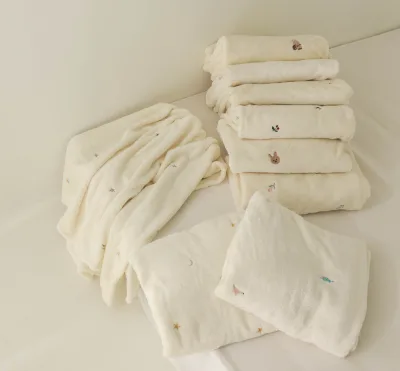 Hot Sale Ins Baby Cute Cartoon Super Soft Blanket Toddler Swaddle Sleeping Cover Blankets