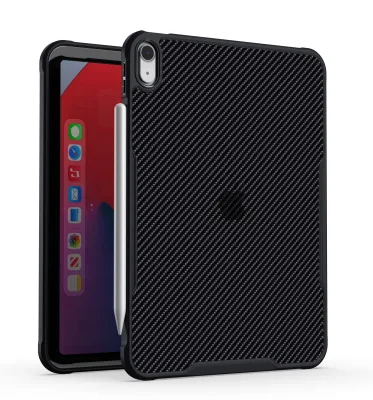 Carbon Fiber Matte Anti-Bend Tablet Case, Shockproof Clear Protective Cover for iPad Pro 11, iPad Air 4 Air 5, iPad 10.2, iPad