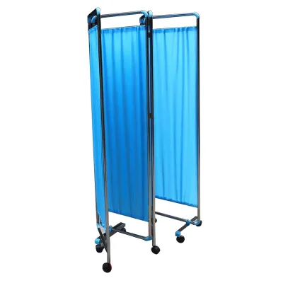 Cheap Hospital Ward Stainless Steel 4 Folding Bed Screen Medical Privacy Surgical Screens