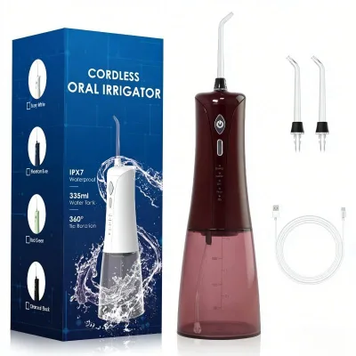 Electric Portable Cordless for & Water Flosser with Plastic Custom Packaging for Private Label Distributors
