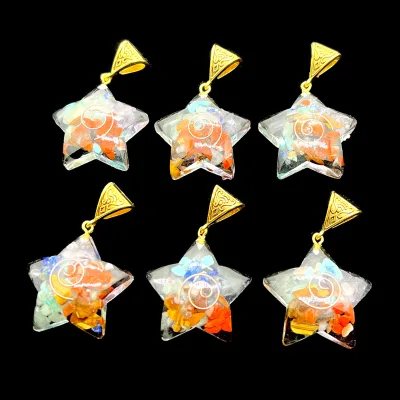 AliExpress Hot Selling Professional Design Crystal Pendants Jewelry Bracelet Necklace Making Feng Shui Seven Chakra Heart