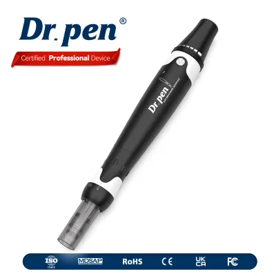 Professional Wired Dr Pen A7 Aluminum Alloy Microneedling Pen with 1.5mm Needles for Nose Face & Body Skin Care Facial Treatment