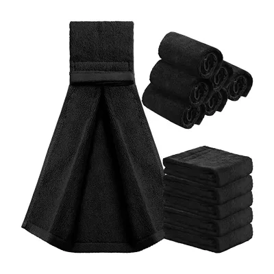 Custom Logo100% Cotton Sports Football Field Towel Pitching Towel Rugby Sweat Towel with Velcro