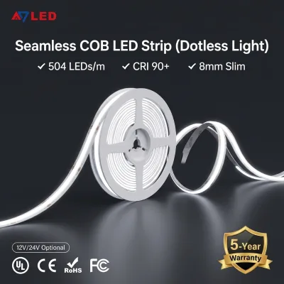 COB High Density DC24V Flexible Ribbon Led Strip Holder IP67 Tube Waterproof Manufacturer Direct for TV Backlight