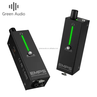 GAW-EMPS Portable Stereo Headphone Amplifier Rechargeable In-Ear Monitor Amp with Volume Control XLR TRS Input 3.5mm Output Jack