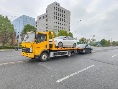 HOWO New Diesel Manual Euro 3 Flat Plate Wrecker for Recovery Truck Use 3Ton Wrecker Truck