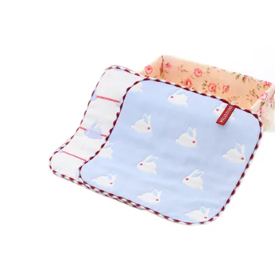 Babyshow Small Towels Muslin Cotton Baby Face Towels Stay Dry Face Cleaning Towel Cloth
