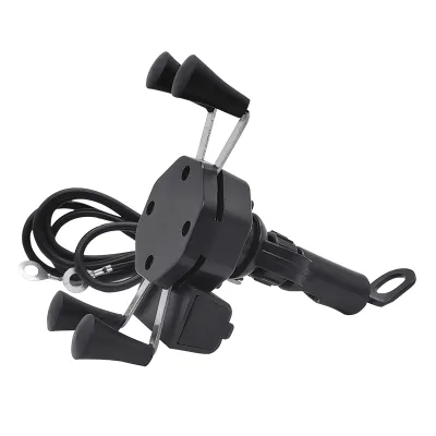360 Rotation Phone Stand Holder for Motorbike Waterproof Bike Motorcycle Mobile Phone Holder with USB Charger