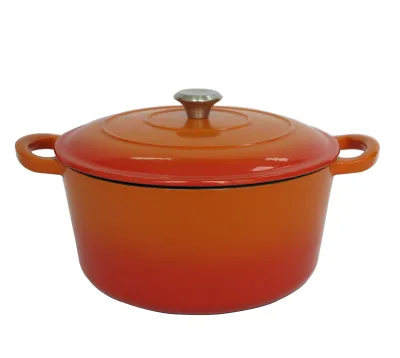 Multi-Purpose Wholesale Hot Selling Light Color Enamel  Cast Iron Pot with Modern Design and Big Capacity
