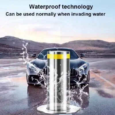 IP67 Waterproof Automatic Rising Bollard 304 Stainless Steel Hydraulic Lifting Column for Vehicle Access Control
