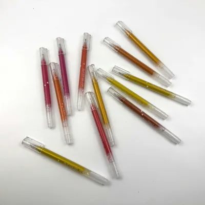 Hot Sale Yellow Red Sparkling Colorful Glitter Plastic Acrylic Gel Pen Set With Custom Logo for Journaling