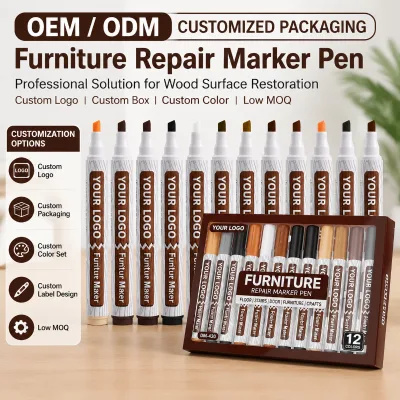 OEM Furniture Repair Marker Pen Wood Touch up Pen Set Customized Packaging for Furniture Scratch Repair Wholesale