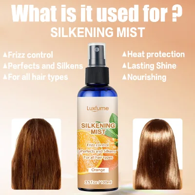 Orange Frizz Control Hair Styling Silky Spray Silk Mist Moisturizing Silkening Hair Gloss