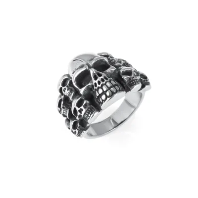 2018 New Design Full Skull Ring for Men