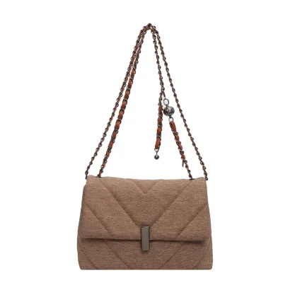 High Quality Trendy Handbags Denim Messenger Chain Crossbody Bag for Fashion Women Ladies