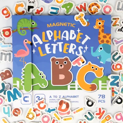 Fun and Challenging All-Ages DIY Paper Unisex Cartoon Letter Cognition Book Durable 2-4 Years Puzzle Educational Toy