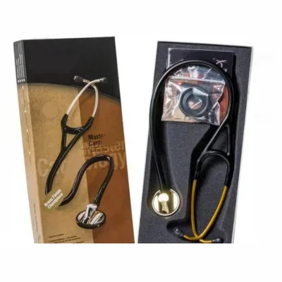 Master Cardio Dual Head Stethoscope Black Cardiology Design Medical Physical Examination Adult Use