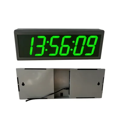 4" Red 6 Digits, WiFi Synchronized Clock, Single Sided