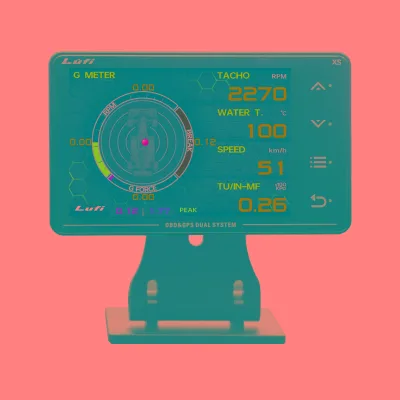 XS Display OBD+GPS HUD Car Multi-function Gauge Water&Oil Temp Turbocharged Oil Pressure Head-up Display