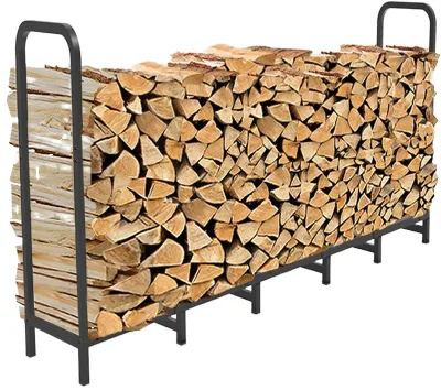 Metal Home Fireplace Heavy Duty Outdoor Indoor Firewood Storage Rack Assembled Adjustable Metal Log Stacker Holder