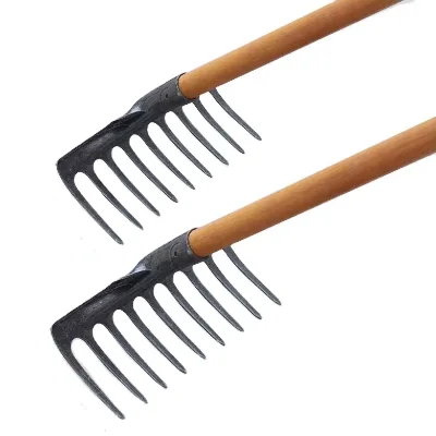 9/11/13 Teeth Manganese Steel One-piece Grass Rake Loose Soil Farm Tools Durable&Stable Rake Agricultural Tools Weeding Rake