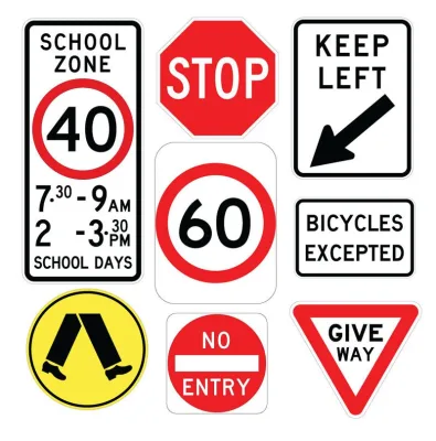 Custom Cheap for High-Intensity Prismatic Reflective Aluminum Traffic Signs Floor Standing Installation for Street Road Use