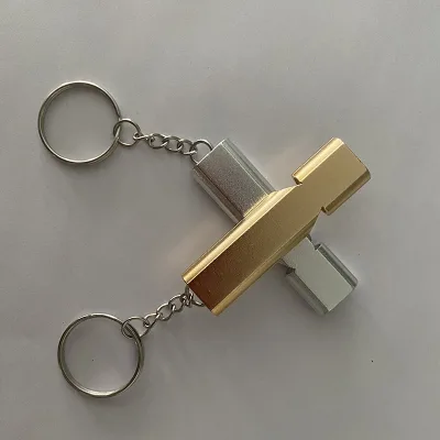 Double Tubes Keychain Emergency Whistle with Lanyard for Hiking Camping Whistle