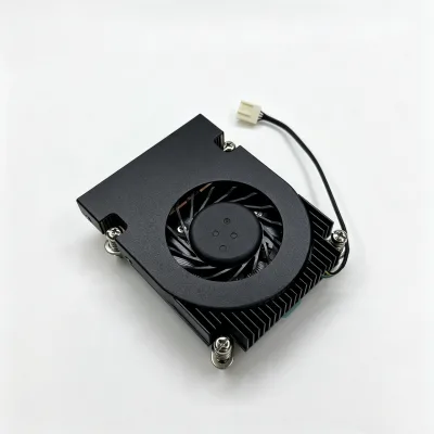 Ultra Thin CPU Heatsink for ITX Case All in One PC 2 Copper Heat Pipes 0.3mm Aluminum Fins Aluminum Cover with 8010 Cooling Fan