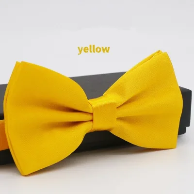 Wholesale Men's Solid Color Hand-tied Formal Wedding Bow Tie for Business and Casual Wear
