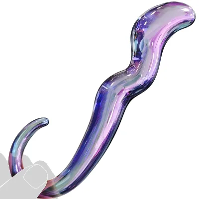 Streamline Desgin 7.1inch Long Monster Knot Glass Dildo C G Spot Fantasy Crystal Anal Dildo Clear Sex Toy for Women Men Beginner