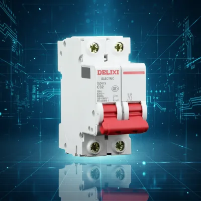 Energy Efficient 2P MCB 400V 6kA Copper Quiet Operation for Cold Weather Made in China Li Protection